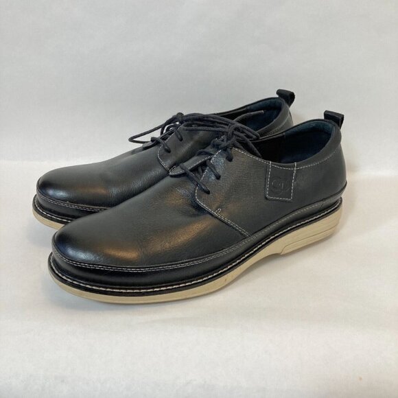 Gravity Defyer Mens Black Leather Oxford Size 10 - Picture 1 of 7
